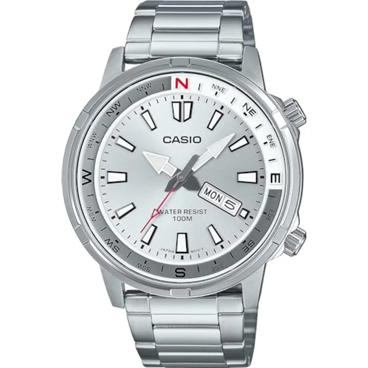 Casio Mtd-130d-7a Watch One Size, Armbanduhr in Silver Grey