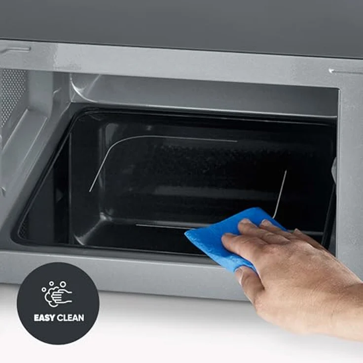 Severin MW 7777 Mikrowelle mit Grill- und Heißluftfunktion, 25 Liter, 900 Watt, Standgerät, 9 Programme, silber – Bild 6