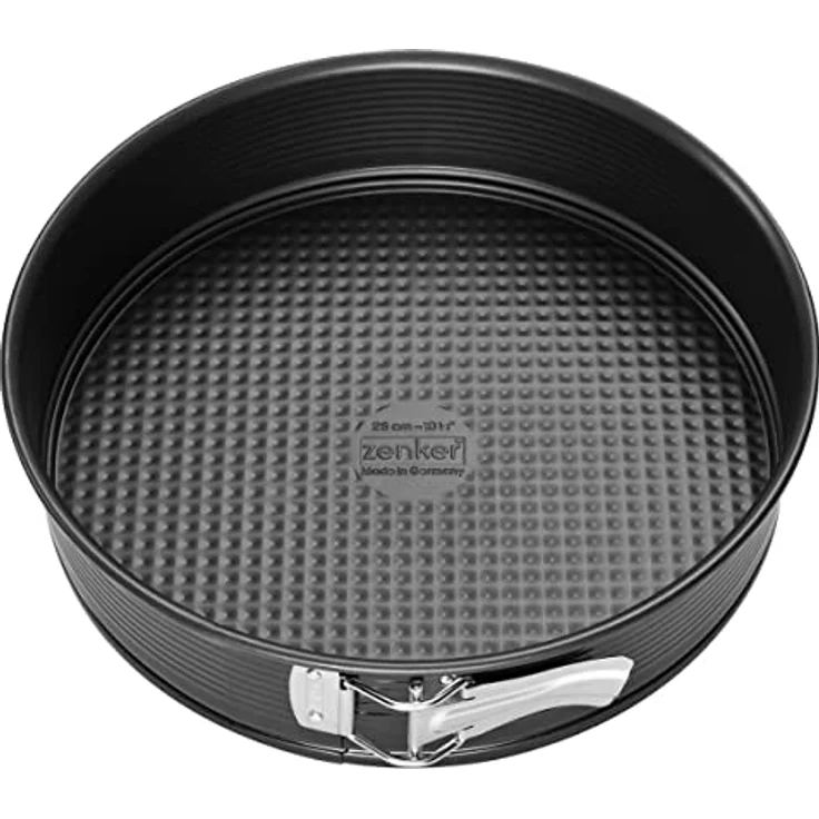 Zenker Springform Ø 28 cm, Backform mit Antihaftbeschichtung, runde Kuchenform mit Flachboden (Farbe: schwarz), Menge: 1 Stück – Bild 4