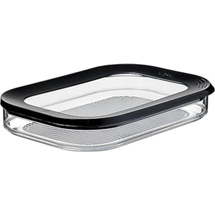 Mepal Aufschnittdose Modula 550/1 - Schwarz, Aromadichter Deckel, Stapelbar, Transparenter Deckel – Bild 2