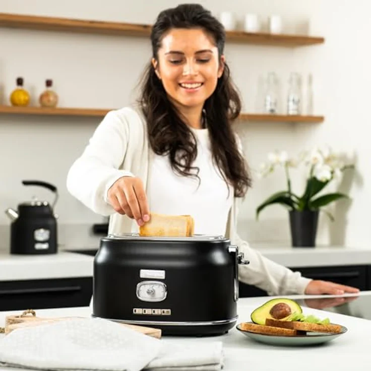 Westinghouse WKTT857BK Retro Serie Zwei-Schlitz Toaster schwarz – Bild 6