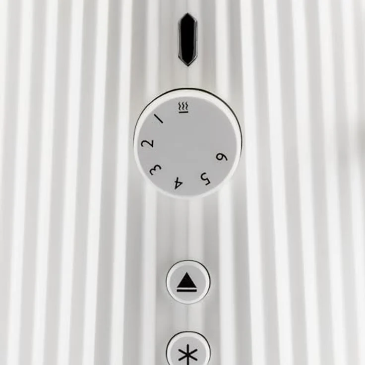 Alessi Plissé -Schlitz-Toaster, 850W, 6 Bräunungsstufen, Kunststoff, Edelstahl, weiß – Bild 7