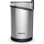 KRUPS Fast Touch GX204D Elektrische Kaffeemühle mit 200 W Leistung, 75 g, Schwarz, Rostfreier Edelstahl