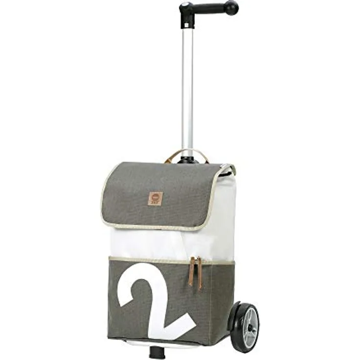 ANDERSEN Einkaufstrolley - Unus Shopper 360° Mole 2 41 L Einkaufsroller, Segelstoff, upcycling, Aluminium, Griff ergonomisch, höhenverstellbar, Kugellagerrad