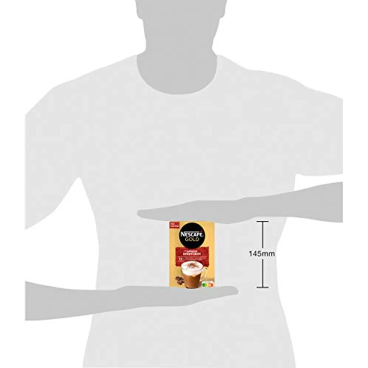 Nescafe Typ Cappuccino, Entkoffeiniert, Löslicher Kaffee, Instantkaffee, 10 Portionen zu je 12.5 g – Bild 7