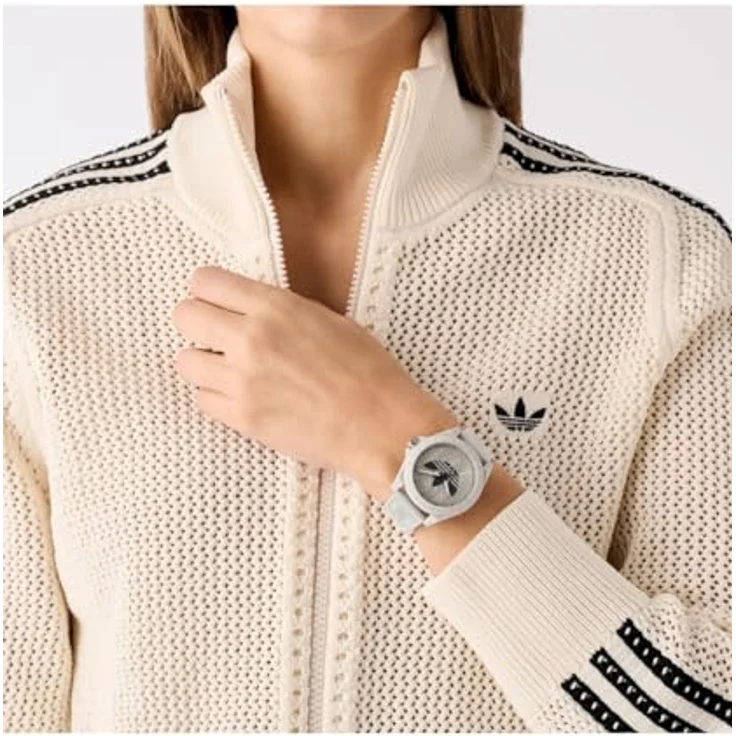 adidas Originals Quarzuhr AOST25035, graues Kunststoffgehäuse mit analogem Zifferblatt, Wasserdicht bis 50m, 41 mm Durchmesser – Bild 6