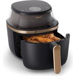 Philips Heißluftfritteuse Airfryer 3000 NA332/00, 6.2L, Sichtfenster, RapidAir Plus Technologie, 16 Kochfunktionen, Schwarz/Kupfer
