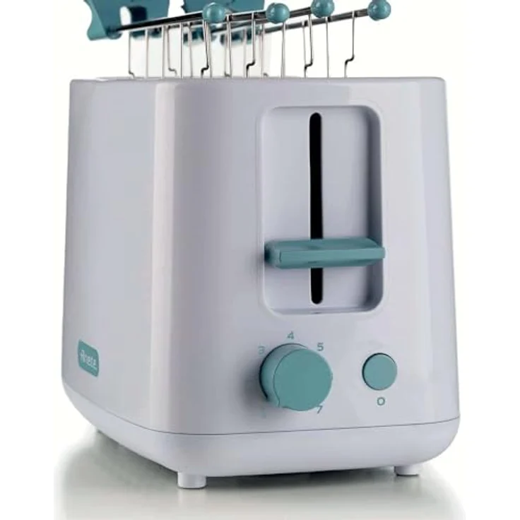 Ariete 0157W Breakfast 2-Schlitz-Toaster mit Zangen weiß, 760 Watt - 7 fein abgestimmte Röststufen, Breite Röstschlitze, Stopp-Taste – Bild 3