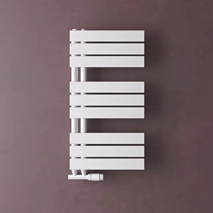 doporro Badheizkörper 76x40cm Seitenanschluss Weiß, effiziente Wärmeleitung & nahtlose Schweißtechnik