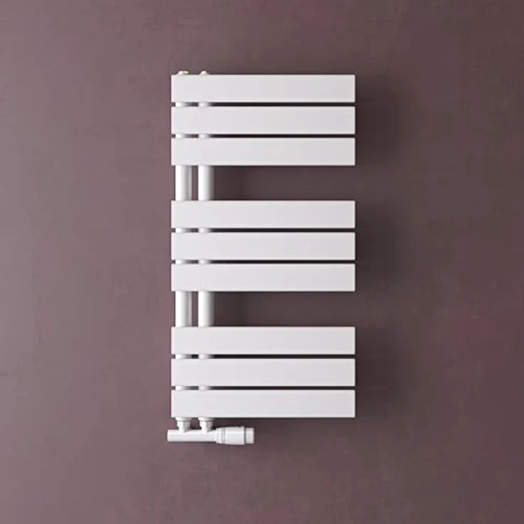 doporro Badheizkörper 76x40cm Seitenanschluss Weiß, effiziente Wärmeleitung & nahtlose Schweißtechnik – Bild 1