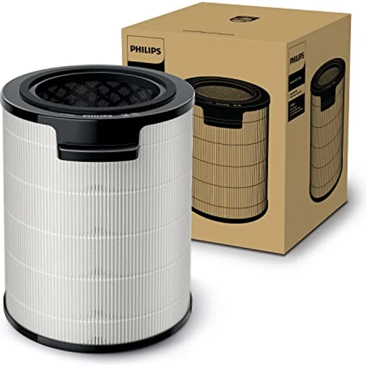 PHILIPS Ersatzfilter Integrierter 3-in-1-Filter für Luftreiniger AMF870 und AMF765, Lebensdauer von 12 Monaten Filtert 99,97% bei 0,003 μm, Vorfilter, HEPA, Aktivkohle, (FYM860/30) – Bild 2