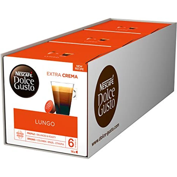 Nescafé Dolce Gusto Caffe Lungo, Kaffee, Kaffekapsel, 3er Pack, 3 x 16 Kapseln – Bild 2