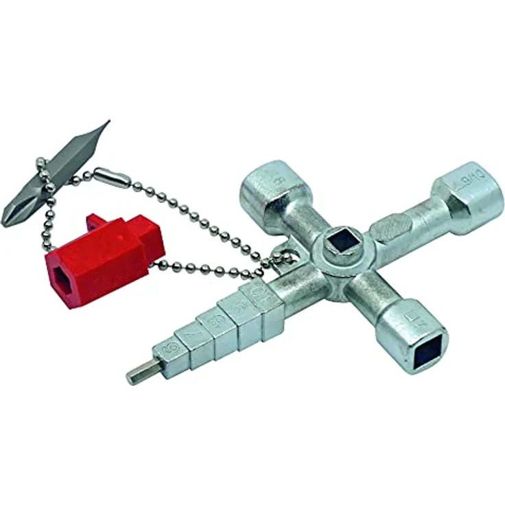 Contorion Verlängerung Schaltschrankschlüssel 820 M03, 13 Funktionen mit Bitadapter, Zink-Druckguss – Bild 1