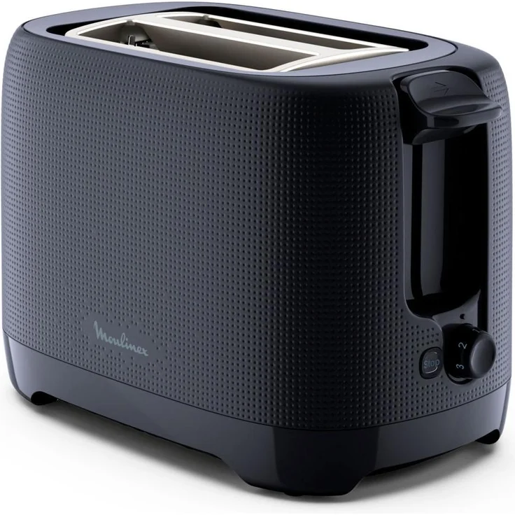Moulinex LT2M0810, Kompakter Toaster für 2 Scheiben, Blau, 850 W, mit Brötchenaufsatz und Auftaufunktion