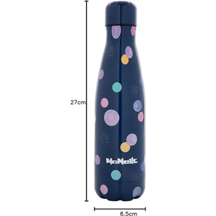 McNeill Trinkflasche, Schraubdeckel für heiße und kalte Getränke, praktisch für Schule und Freizeit – Bild 2