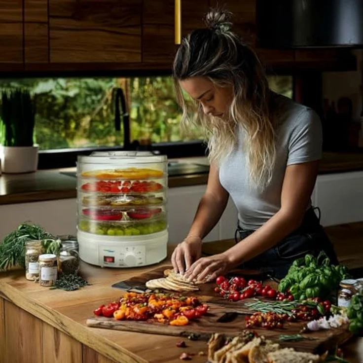 Greenblue GB190 Dörrautomat, Trockner für Pilze, Gemüse und Obst, 250 Watt, 5 Ebenen, weiß – Bild 13