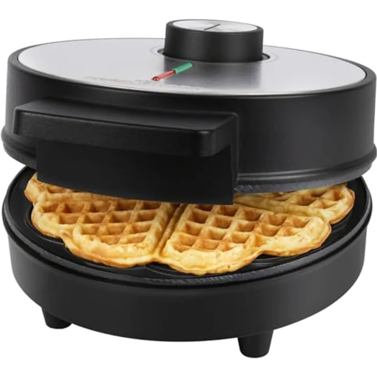 ProfiCook Waffeleisen PC-WA 1314, Herzform mit Antihaftbeschichtung, 1200W, stufenlos einstellbare Bräunungsgrade, edelstahl, wärmeisolierter Griff – Bild 8