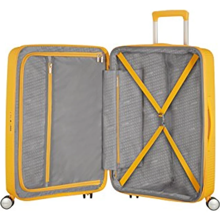 American Tourister Soundbox - Spinner L Erweiterbar Koffer, 77 cm, 110 L, Gelb (Golden Yellow) – Bild 5
