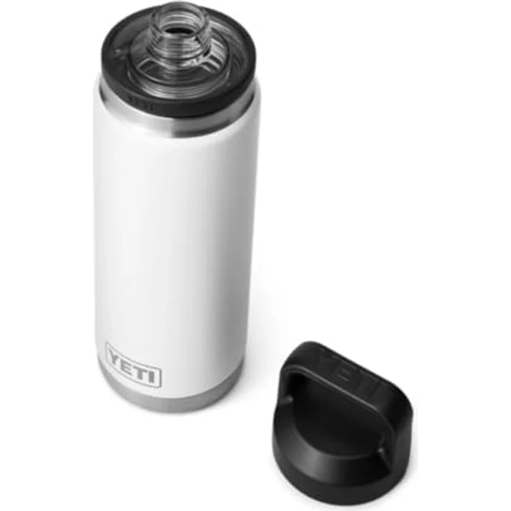 YETI Rambler Flasche 26 oz mit Chug-Verschluss, doppelwandige Vakuumisolierung, 100 % auslaufsicher, Edelstahl, White – Bild 1