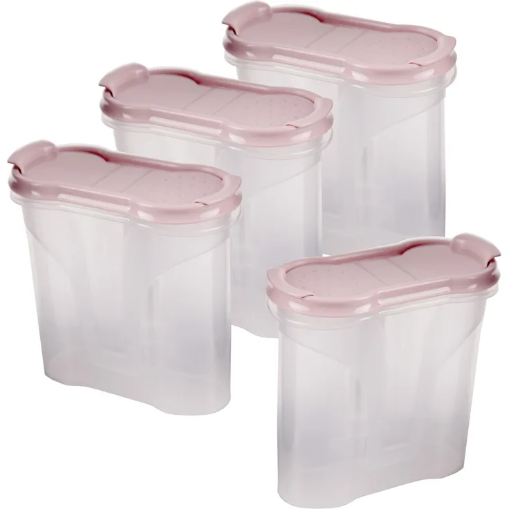 Bestlivings Gewürzdosen 300ml (1er Pack - Rosa) Luftdichte Aufbewahrungsboxen für Gewürze - Stapelbar, BPA-frei, mit Dosier- und Schütfunktion