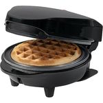 Bestron Mini-Waffeleisen für klassische Waffeln, kleiner Waffelmaker mit Antihaftbeschichtung, für Kindergeburtstage, Familienfeiern, Ostern oder Weihnachten, 550 Watt, Farbe: Schwarz