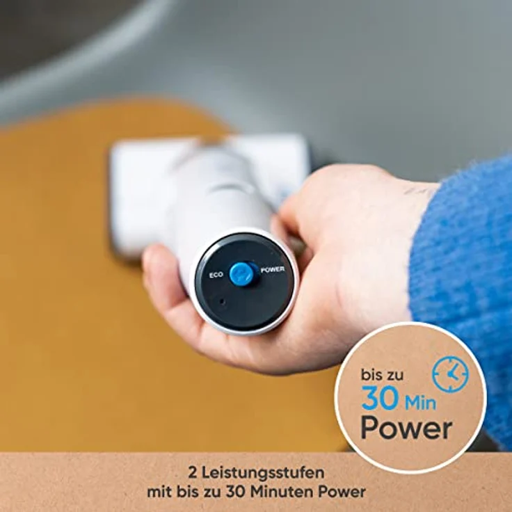hoogo Akku-Handstaubsauger H5 2in1 | beutellos kabellos | Laufzeit bis zu 30 min. | 120 Watt High-Performance-Digitalmotor | EPA 12 Hygienefilter – Bild 5