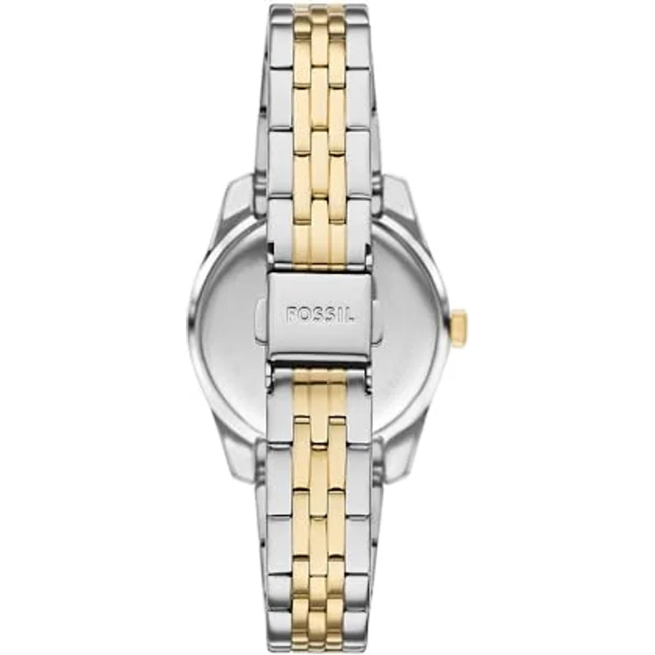 Fossil Damen Analog Quarz Uhr mit Edelstahl Armband ES5388, Rundes Gehäuse, grünes Zifferblatt, Wasserdicht bis 50m – Bild 2