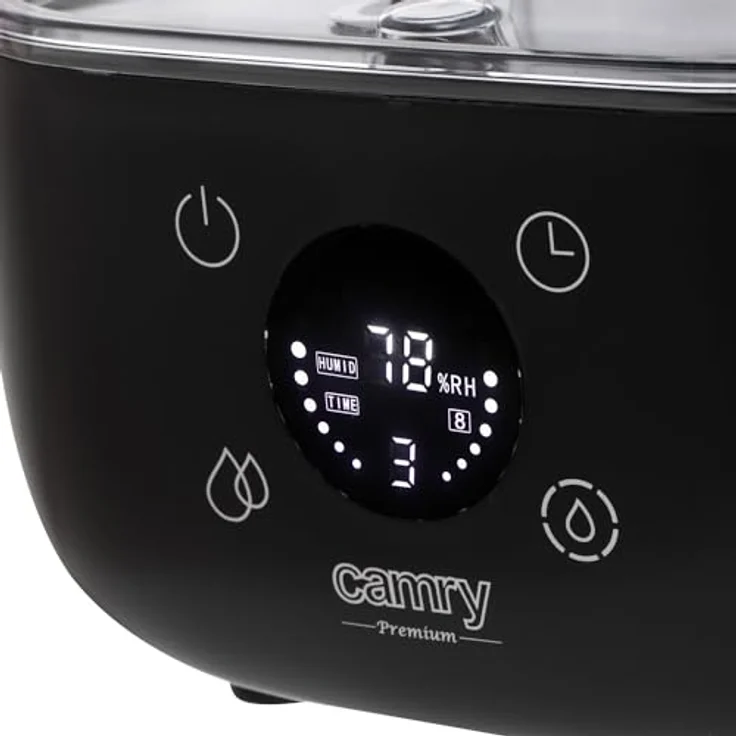 Camry CR 7973b Luftbefeuchter mit Ultraschallvernebelung, 5 Liter Tank, Durchsichtig – Bild 5