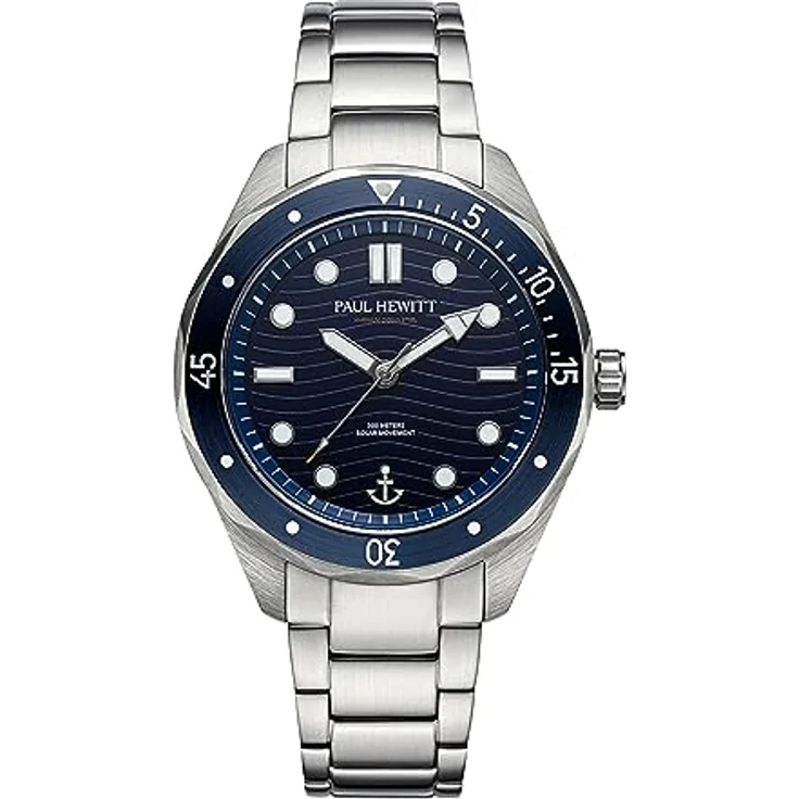 PAUL HEWITT Herren-Uhren Analog Solar One Size Blau, Silber 32023193 – Bild 1