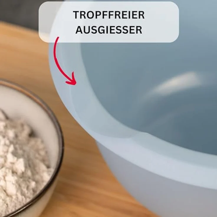 Westmark Rühr-/Backschüssel 2,5 l mit Ausgießer, Kunststoff, blau, spülmaschinengeeignet, Made in Germany – Bild 4