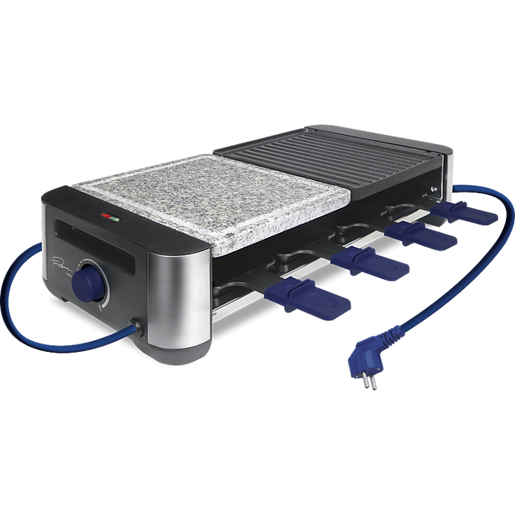 KOENIC KRA-TR 815324 Raclette, Sicherheits-Raclettegerät mit antihaftbeschichteten Pfännchen