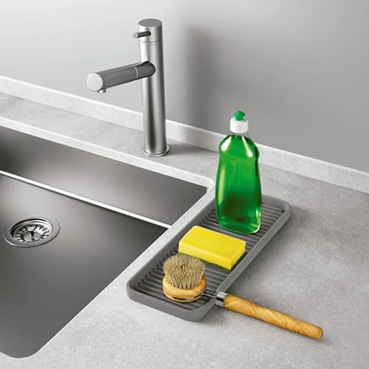 Metaltex 320492000 Spülbeckenorganizer, Silikon mit erweiterten Aufbewahrungsmöglichkeiten – Bild 3