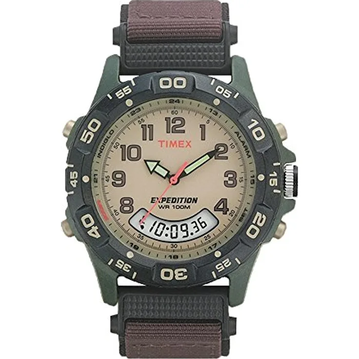 Timex Men's Expedition Camper, 39mm Outdoor-Armbanduhr mit Nylon Performance Strap, Stoppuhr, Countdown-Timer und Alarm