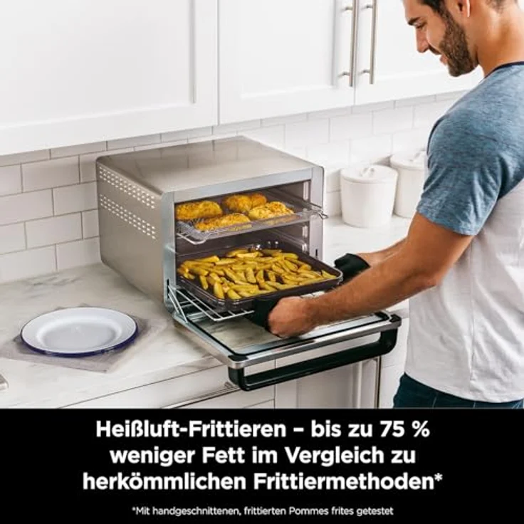 Ninja DT200EU, Minibackofen, Silber Schwarz – Bild 8