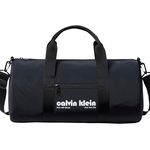 Calvin Klein Herren Duffle Bag Tasche Graphic Crossbody mit Retro-Logo, Schwarz, 24 x 45 x 24 cm, Einheitsgröße