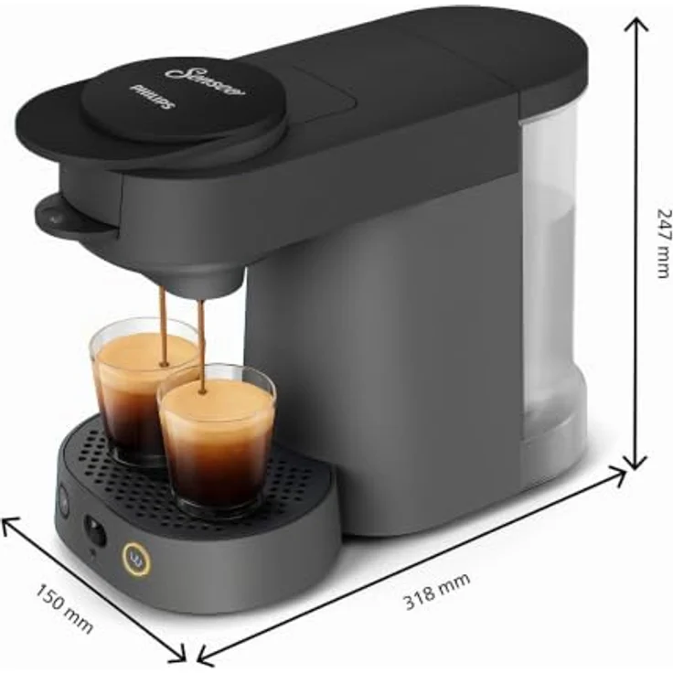 PHILIPS SENSEO® Vibe CSA225/60 Kaffeepadmaschine, 2-Tassen-Funktion, milder oder starker Kaffee, 0.9L Wassertank, Schwarz – Bild 8