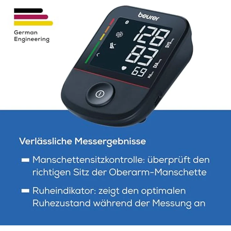 Beurer BM 48 Oberarm Blutdruckmessgerät, Arrhythmie-Erkennung, mit App-Anbindung, 22-42 cm Manschette – Bild 5