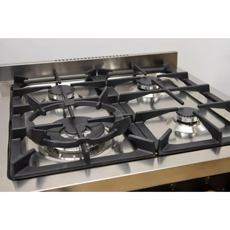 Gurari GCH E 610 X Gas Elektro Standherd 60 cm 60 L Erdgas Fl.Gas 4 Kw WOK, Edelstahl – Bild 3