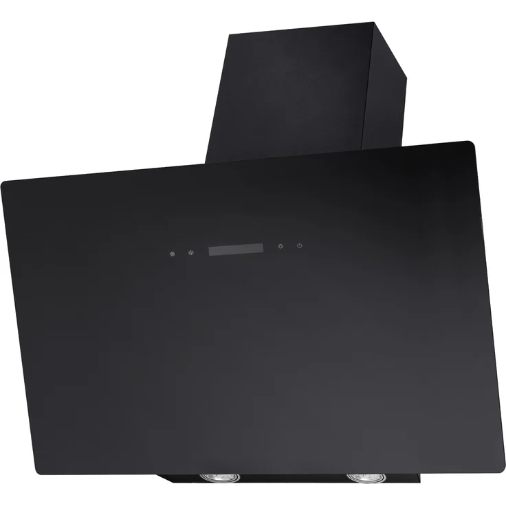BIKITCHEN DU1-80 Dunstabzugshaube 80 cm, Kopffreihaube mit 3 Leistungsstufen, Glassfront und Abluft-/Umluftbetrieb, schwarz