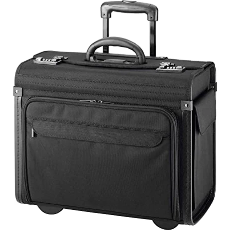 D&N Koffer Business & Travel 1680D Polyester, Laptopfach, Schwarz (28 l, S) – Bild 1