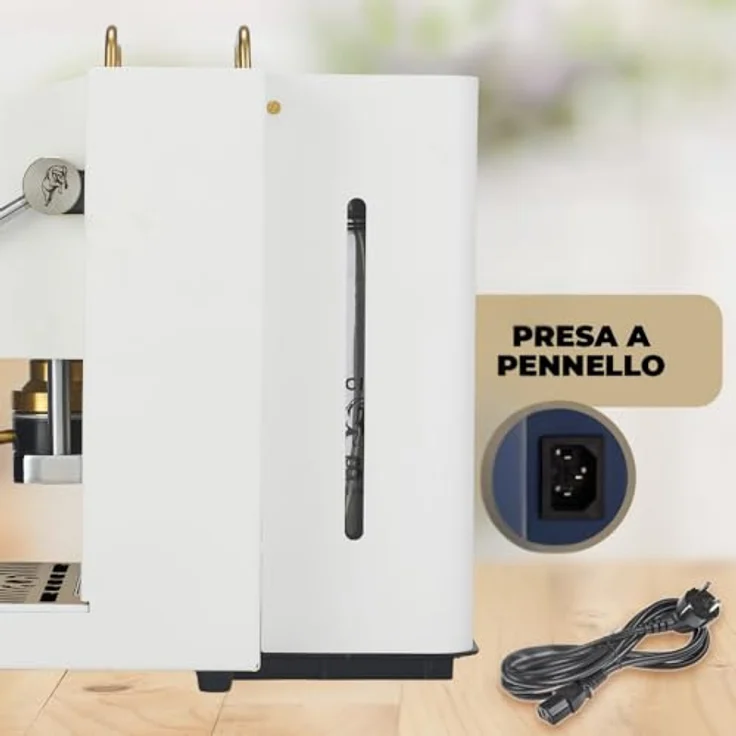 Faber Coffee Machines Pro Deluxe 3.0, Kaffeepadmaschine in Messing mit ESE-Pads und hochwertigem 3D-Logo, Glas-Wassertank – Bild 5