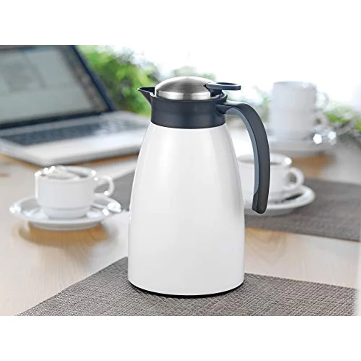 Esmeyer Isolierkanne, Edelstahl, Weiß, 1,5 Liter – Bild 3