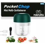 MAVURA Akku-Zerkleinerer PocketChop Elektrischer Mini Zerkleinerer Akku Multi-Zerkleinerer, für Obst, Gemüse, Knoblauch, Zwiebeln und mehr, mit leistungsstarken rostfreien Stahlklingen