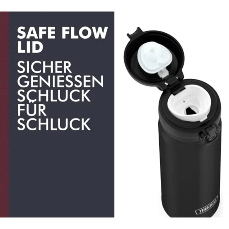 THERMOS 4035.232.075 Thermosflasche Ultralight, Edelstahl Mat Black 0,75 l, extrem leicht, nur 275 g, 10 Stunden heiß, 20 Stunden kalt – Bild 3