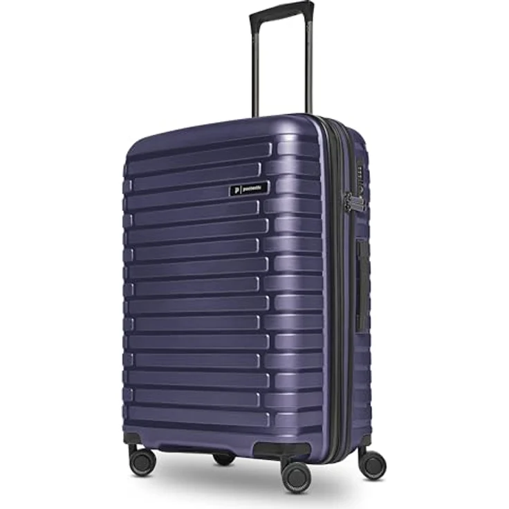 Pactastic Collection 04 THE MEDIUM, 4 Rollen Trolley M 66 cm mit Dehnfalte, lila metallic, 100% Polypropylen – Bild 1
