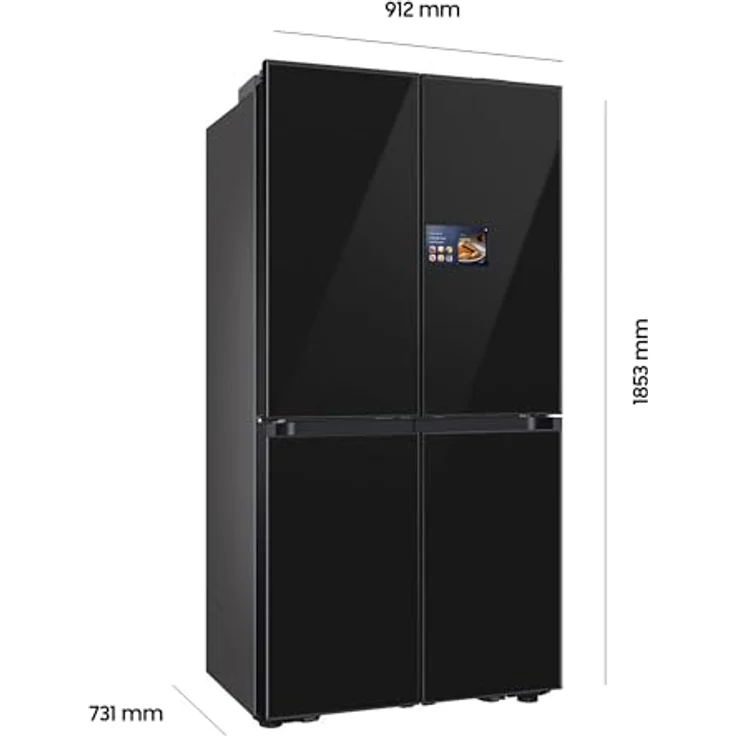 Samsung RM90F67CECEF Kühl-Gefrier-Kombination, 654 Liter, French Door, Glam Deep Charcoal, AI Hybrid Cooling, Smart Home Steuerung – Bild 3