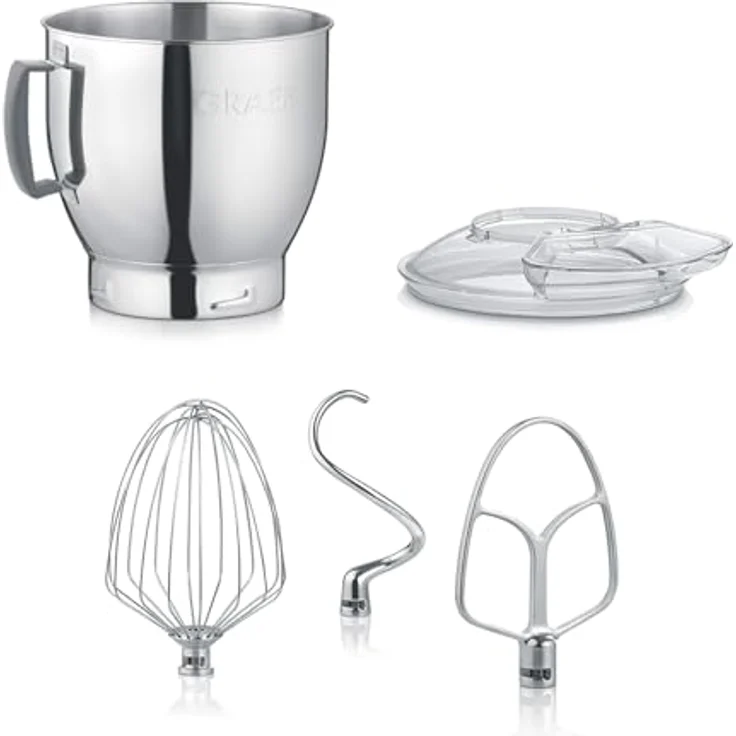 GRAEF MYestro KM7016, Küchenmaschine mit 7 L Edelstahlrührschüssel, 800 W flüsterleiser Motor, ideal für bis zu 3 kg Hefeteig – Bild 4