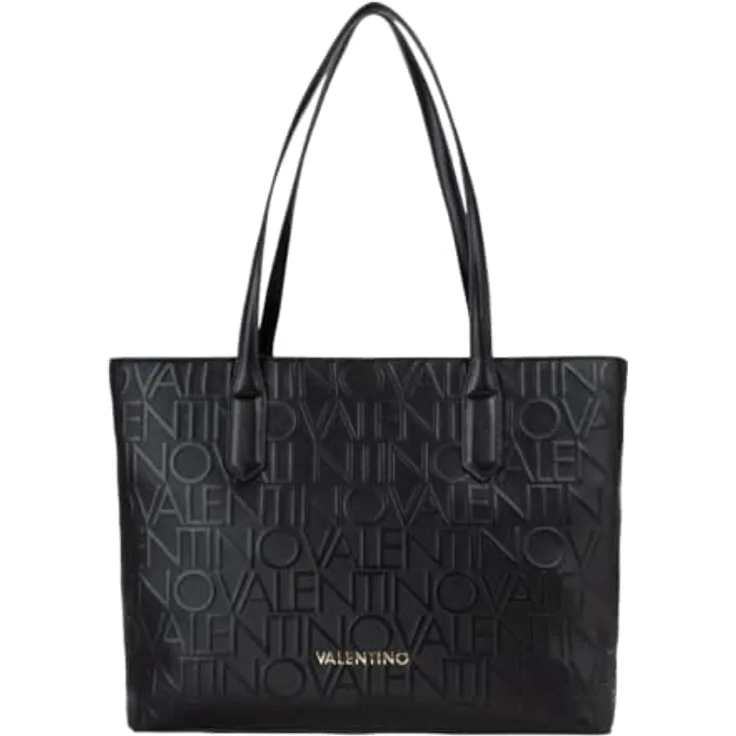Valentino Gynevra RE Shopper Tasche, 46 cm, schwarz, 100% Polyurethan