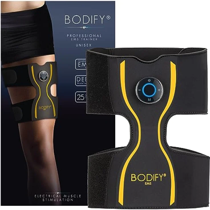 Bodify® EMS Beintrainer Pro - Gezielte Stimulation der Bein Muskulatur, Muskelaufbau, Oberschenkel Stimulationsgerät - Muskeltrainer für Männer und Frauen DAS ORIGINAL, grün – Bild 1
