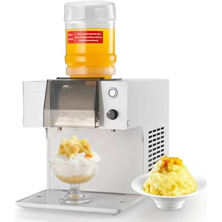 VEVOR Schneeflocken-Eismaschine DB60, 60 kg/Tag Eis-Rasiermaschine mit Edelstahlklinge, 1,8 L Tank, 90-s Schnellkühlung, für Zuhause und kleine Veranstaltungen – Bild 1